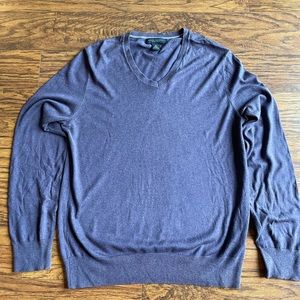Men’s Banana Republic V-neck sweater. Purple. Size Medium. Silk/cotton/cashmere
